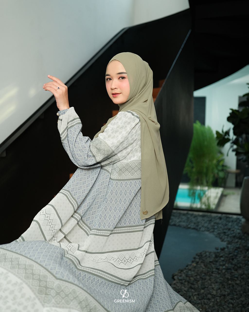 GREENISM - KURANGU DRESS I READY STOOCK