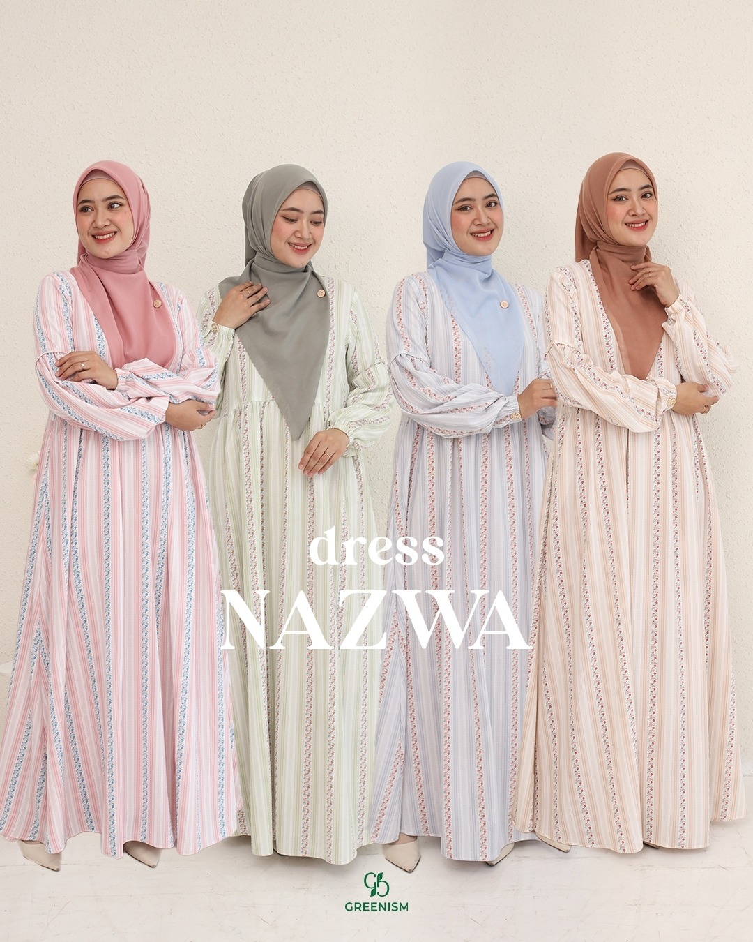 GREENISM - Nazwa Dress Ceya Katun | Busui friendly Gamis Daily