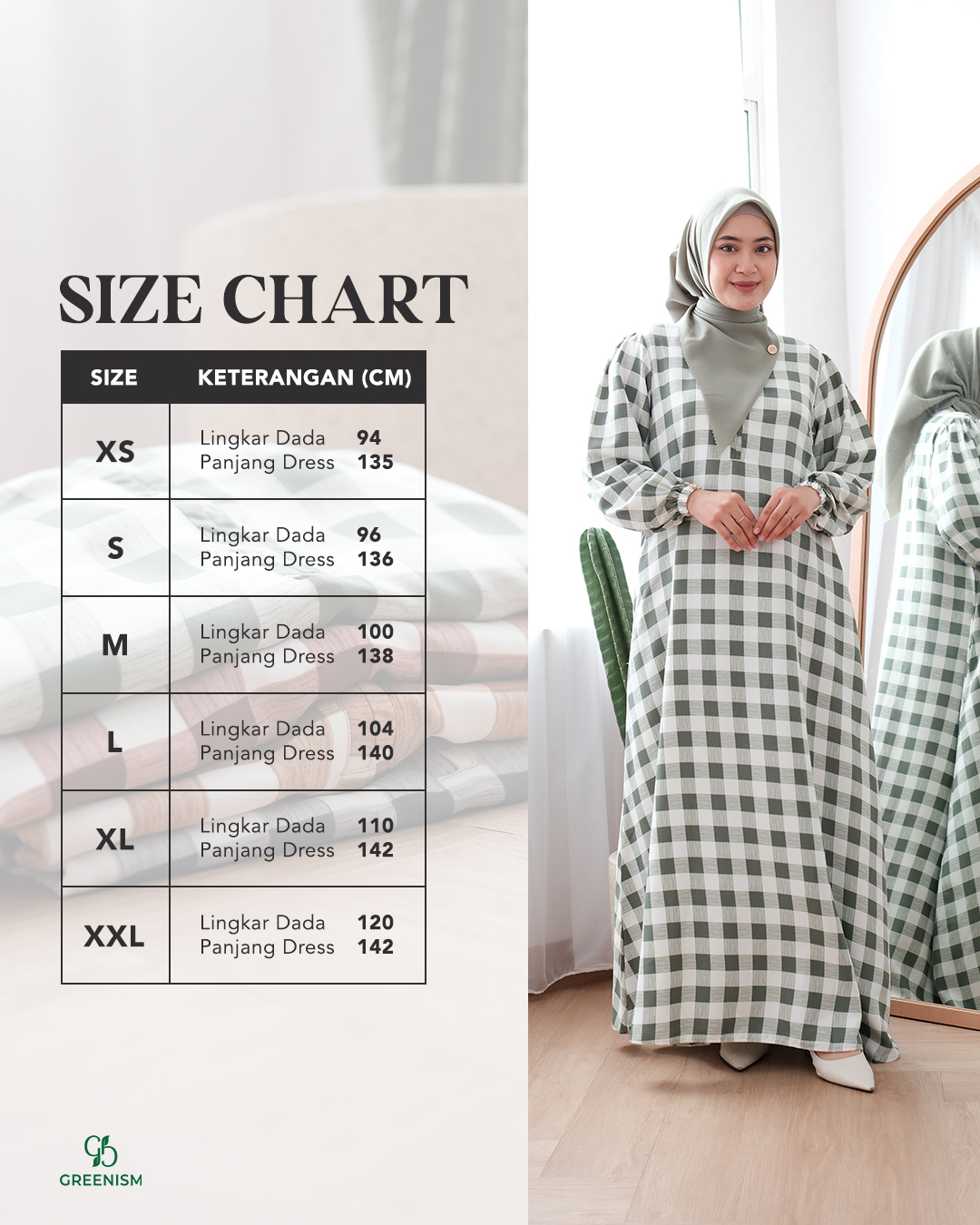 GREENISM - Xavia Dress Syakila | Busui friendly Gamis Daily