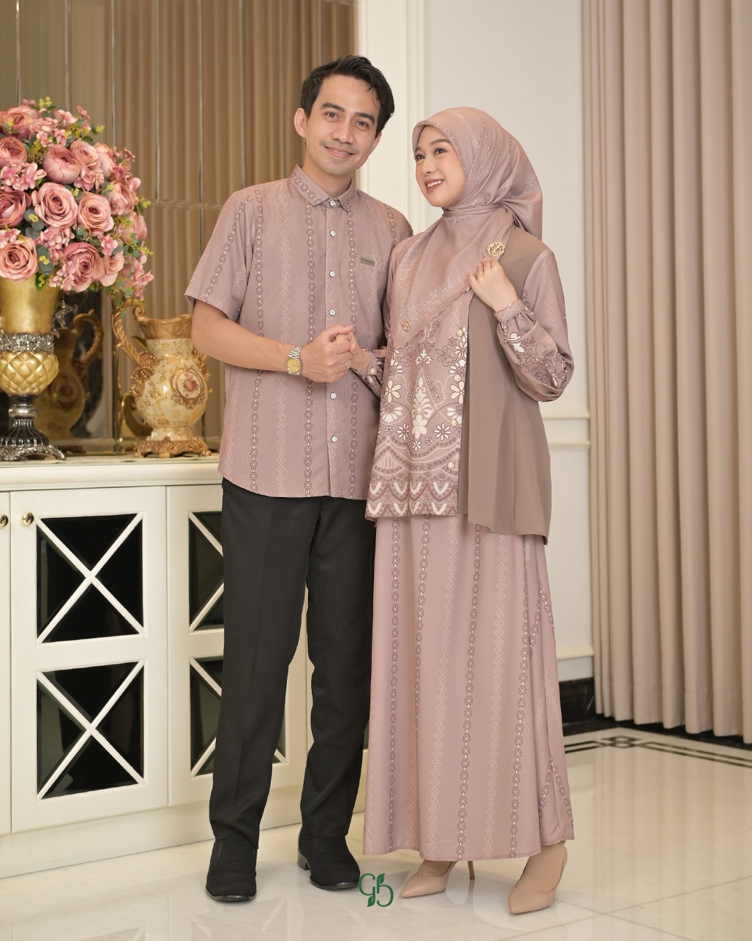 GREENISM - (Pre-Order) Arasia Raya Dress Gamis Wanita, Koko dan Oneset | Choco Mauve | Baju Atasan Wanita Terbaru | Gamis Lebaran 2026 Model Gamis Terbaru