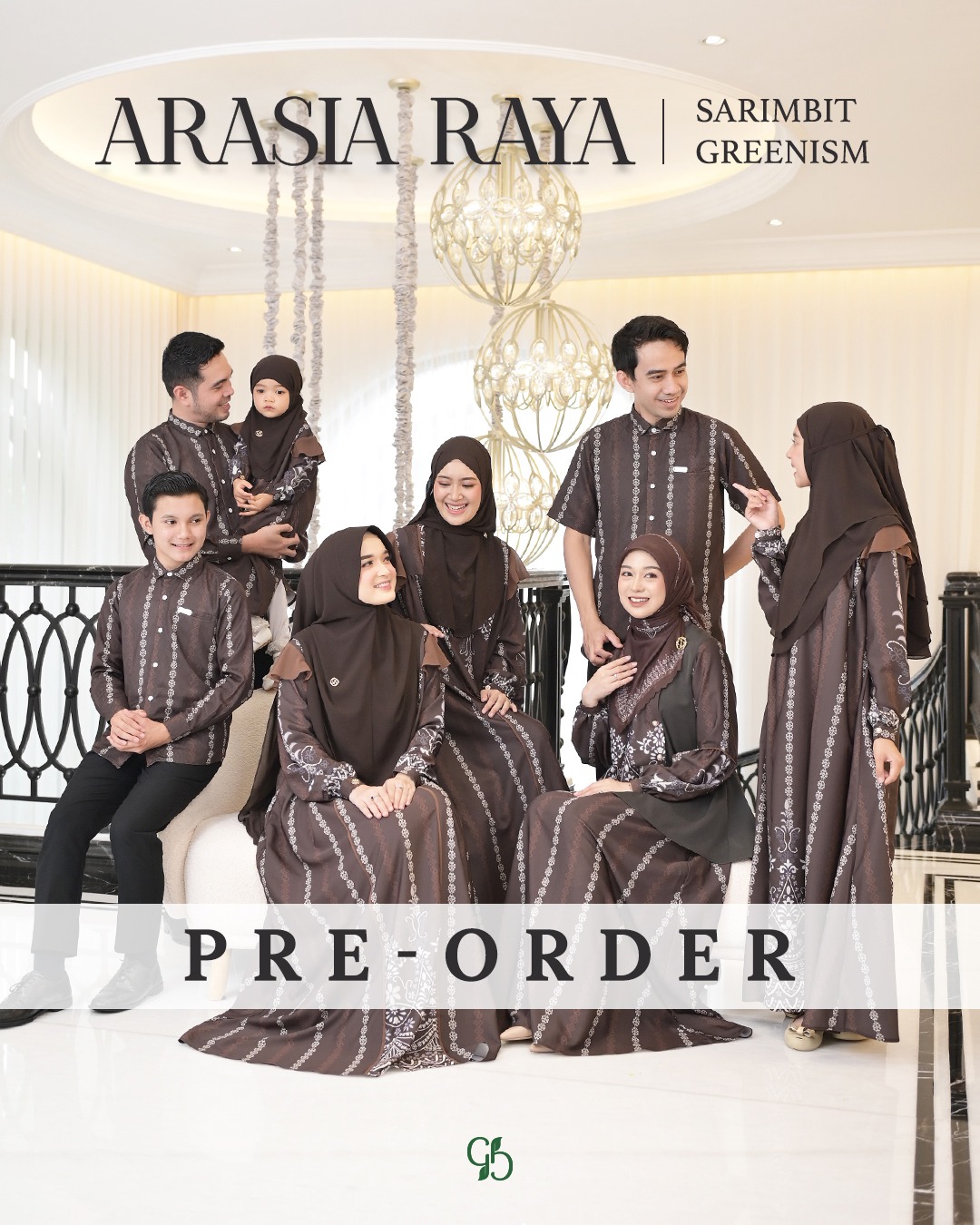 GREENISM - (Pre-Order) Arasia Raya Dress Gamis Wanita, Koko dan Oneset | Coffee Brown | Baju Atasan Wanita Terbaru | Gamis Lebaran 2026 Model Gamis Terbaru