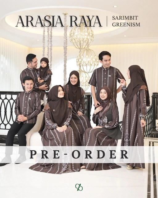 Image of GREENISM - (Pre-Order) Arasia Raya Dress Gamis Wanita, Koko dan Oneset | Coffee Brown | Baju Atasan Wanita Terbaru | Gamis Lebaran 2026 Model Gamis Terbaru