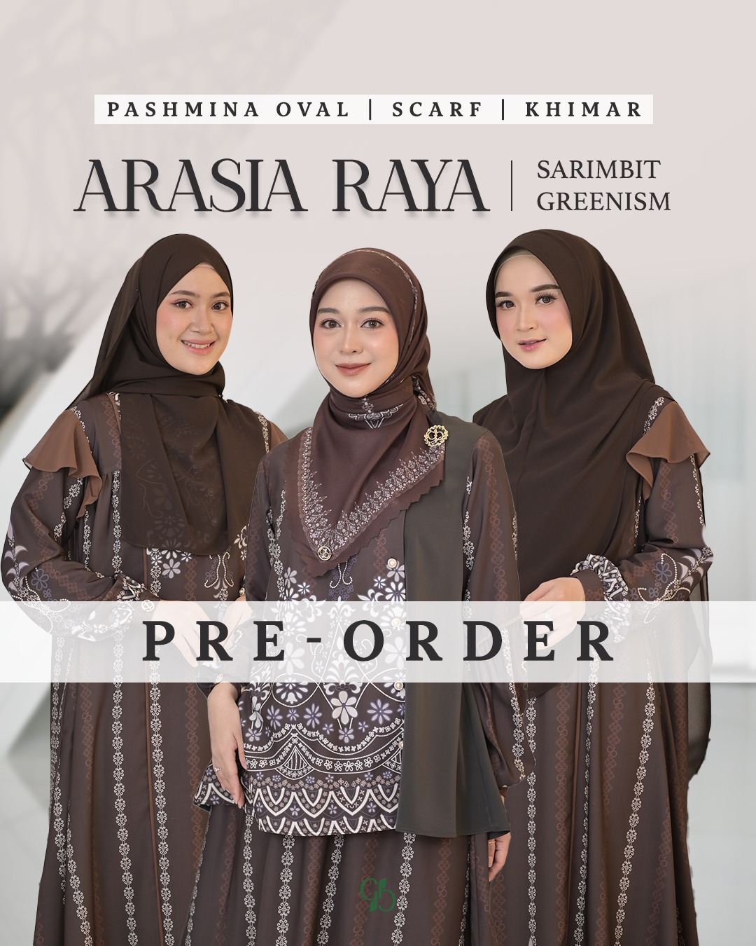 GREENISM -  (Pre-Order) Arasia Raya Hijab Dewasa Wanita All Colours | Gamis Lebaran 2026 Model Gamis Terbaru