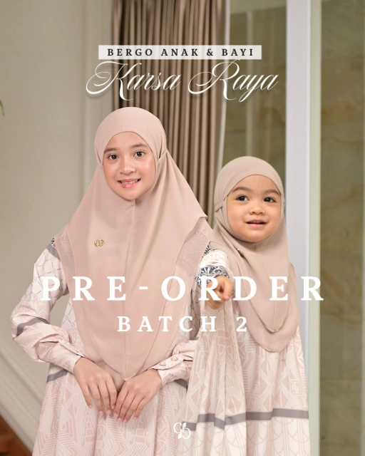 Image of GREENISM -  BATCH 2 Karsa Raya Hijab Anak & Bayi Wanita All Color | Pre - Order | Sarimbit Terbaru Lebaran 2026 Kekinian