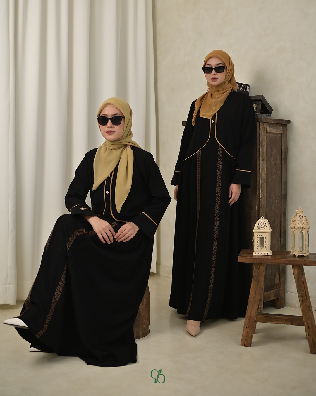 GREENISM - Zhanna Dress Jet black Gold Silver | Gamis Mewah Elegan Terbaru 2025