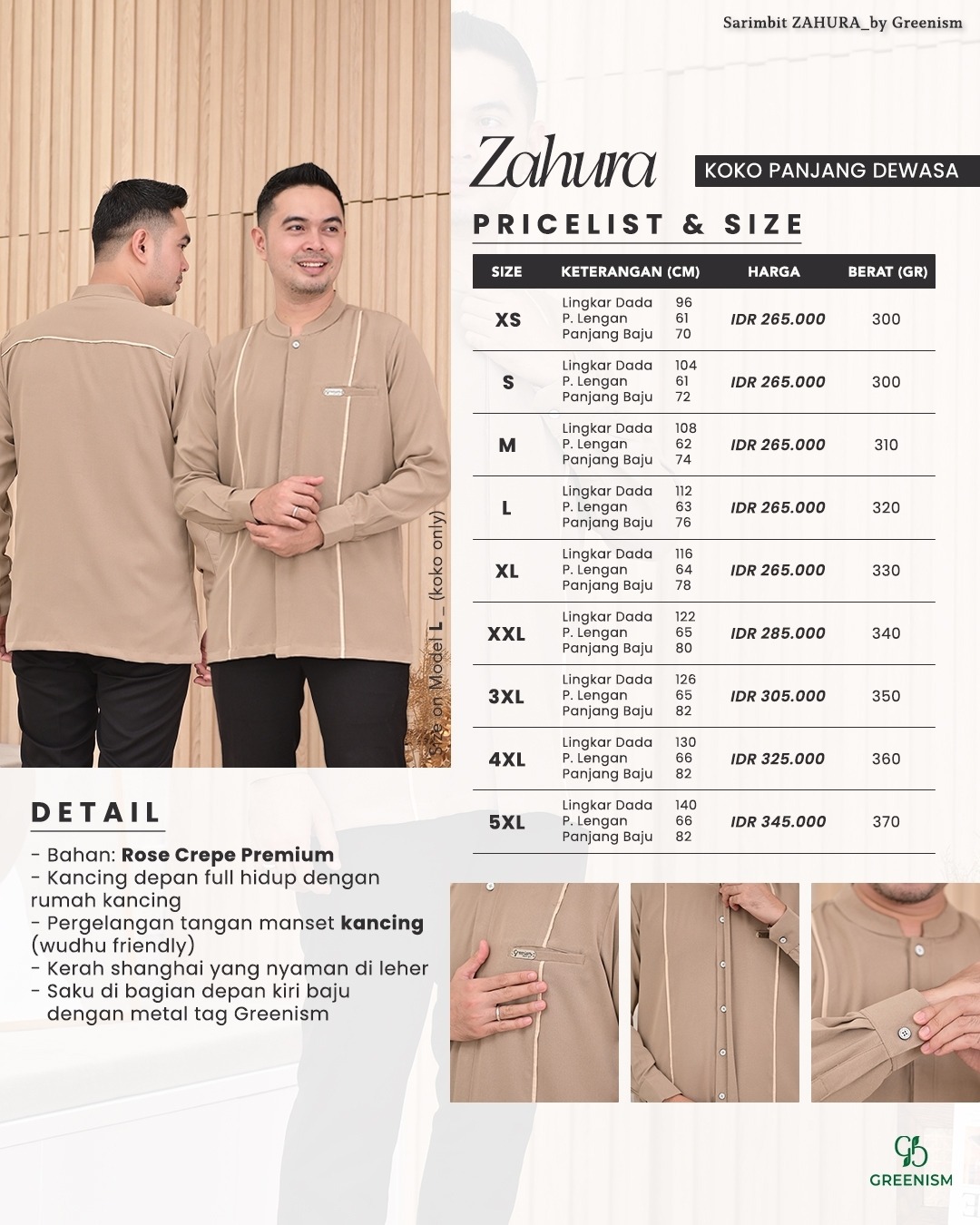 ZAHURA KOKO DEWASA PANJANG I PRE ORDER
