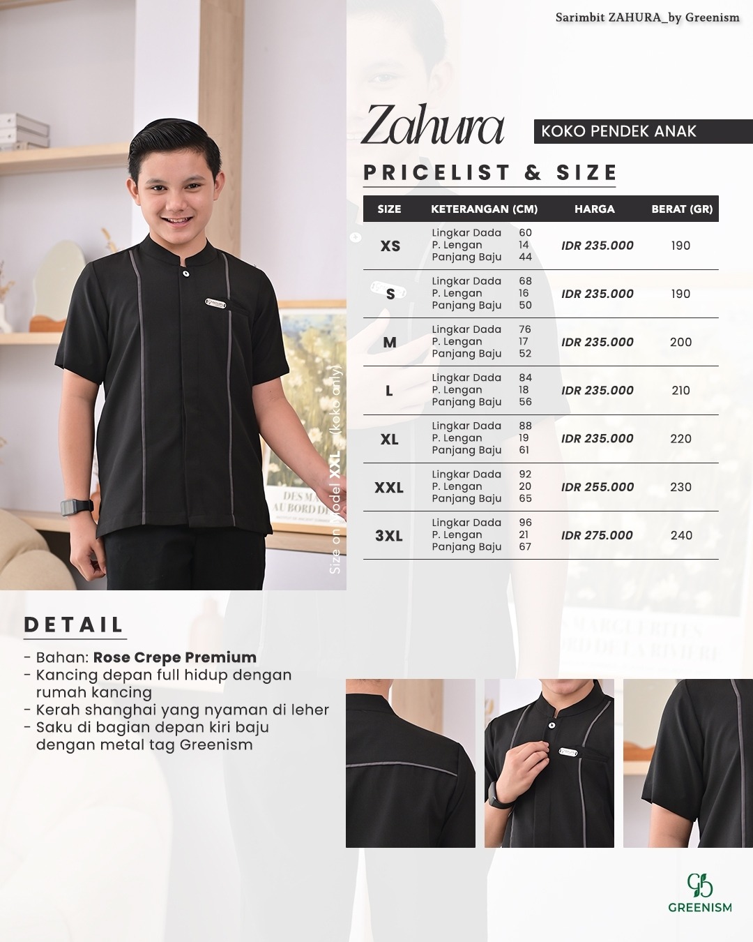ZAHURA KOKO ANAK PENDEK I PRE ORDER