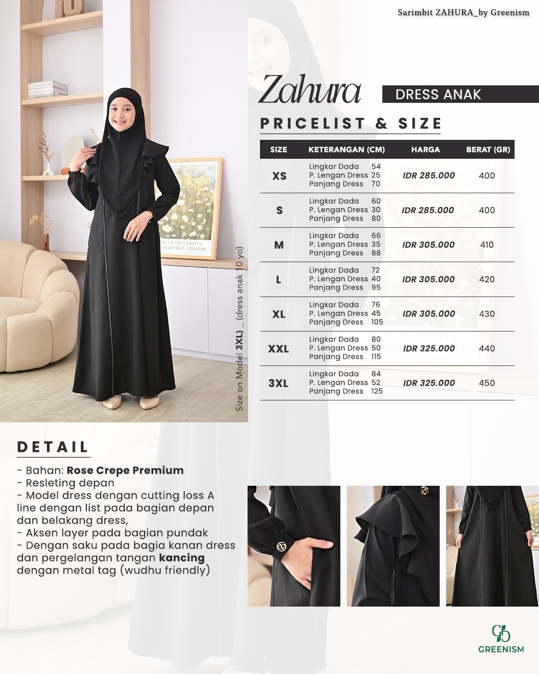 ZAHURA DRESS ANAK I PRE ORDER
