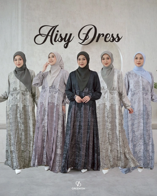 Image of GREENISM - Aisy Dress | Busui friendly Gamis Daily