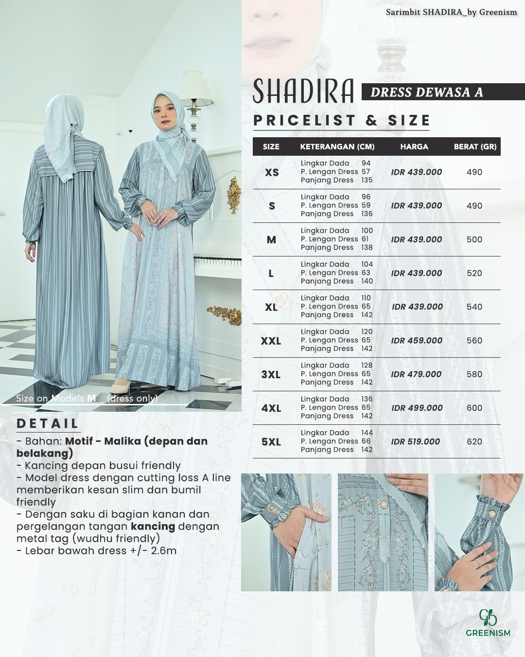 SHADIRA DRESS DEWASA (A) I PRE ORDER