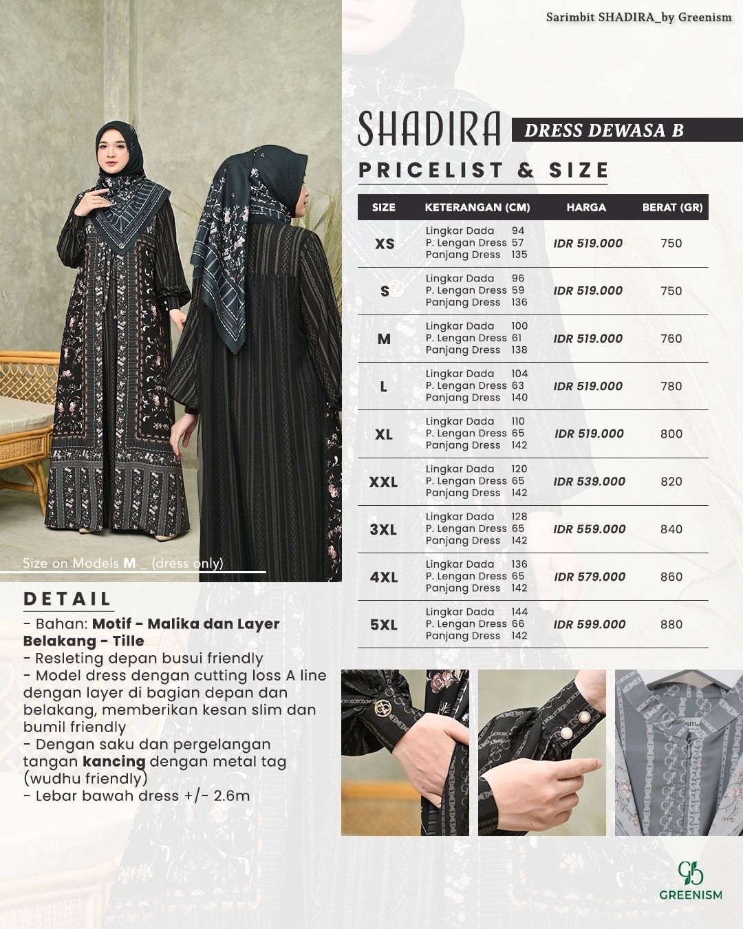 SHADIRA DRESS DEWASA (B) I PRE ORDER