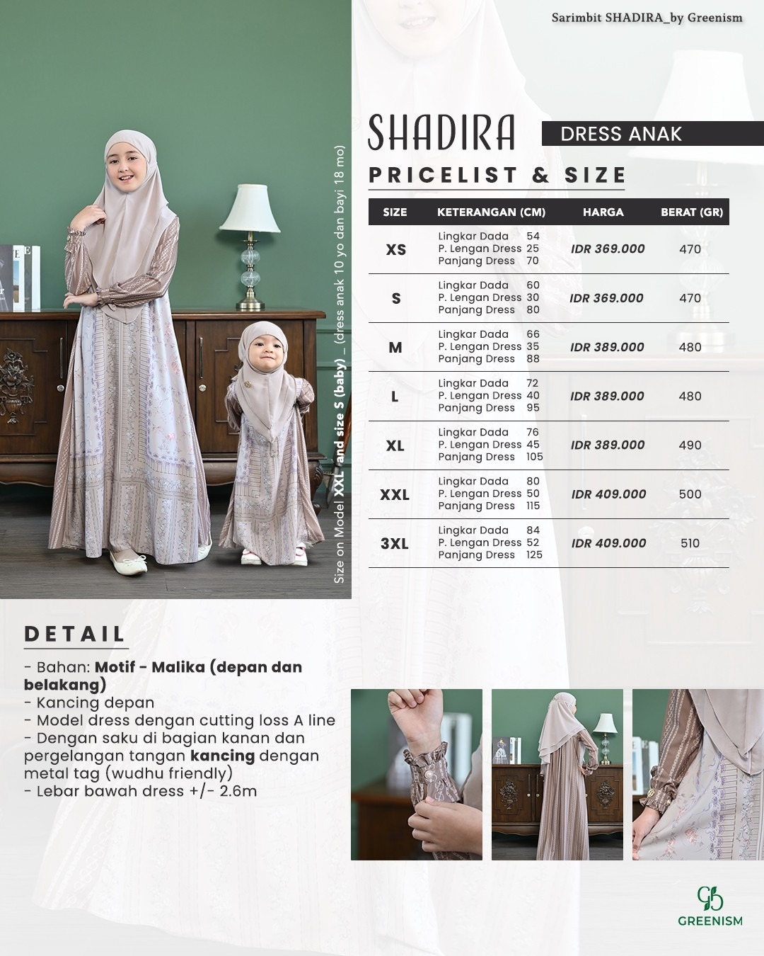 SHADIRA DRESS ANAK I PRE ORDER
