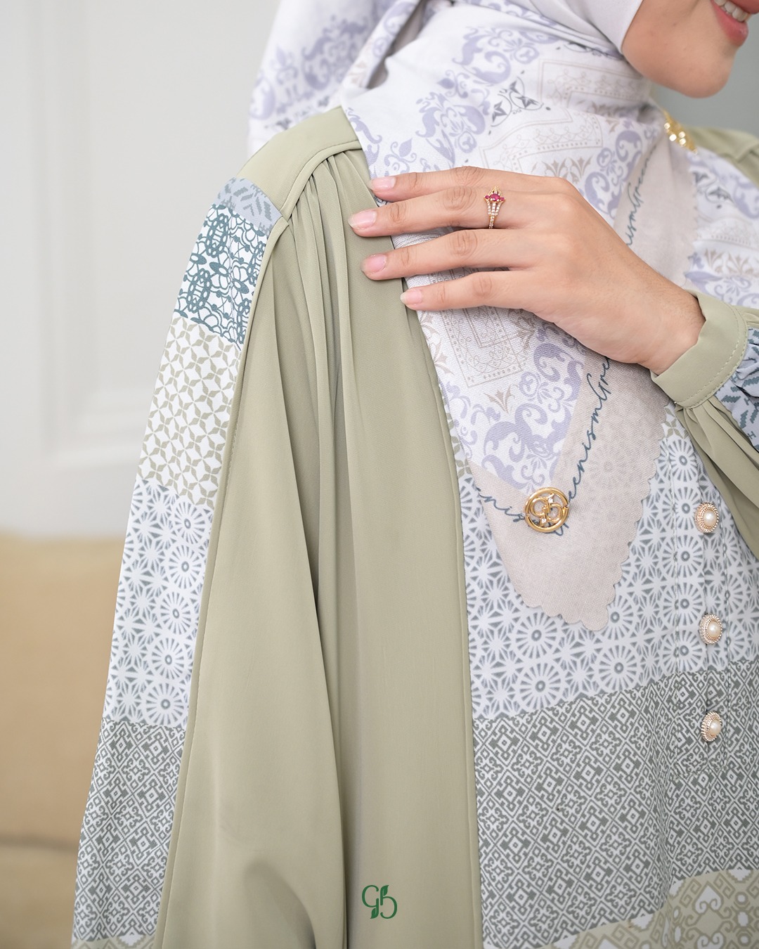 GREENISM - RASYI DRESS DEWASA (LOOK B) I Gamis Lebaran 2026 Model Gamis Terbaru