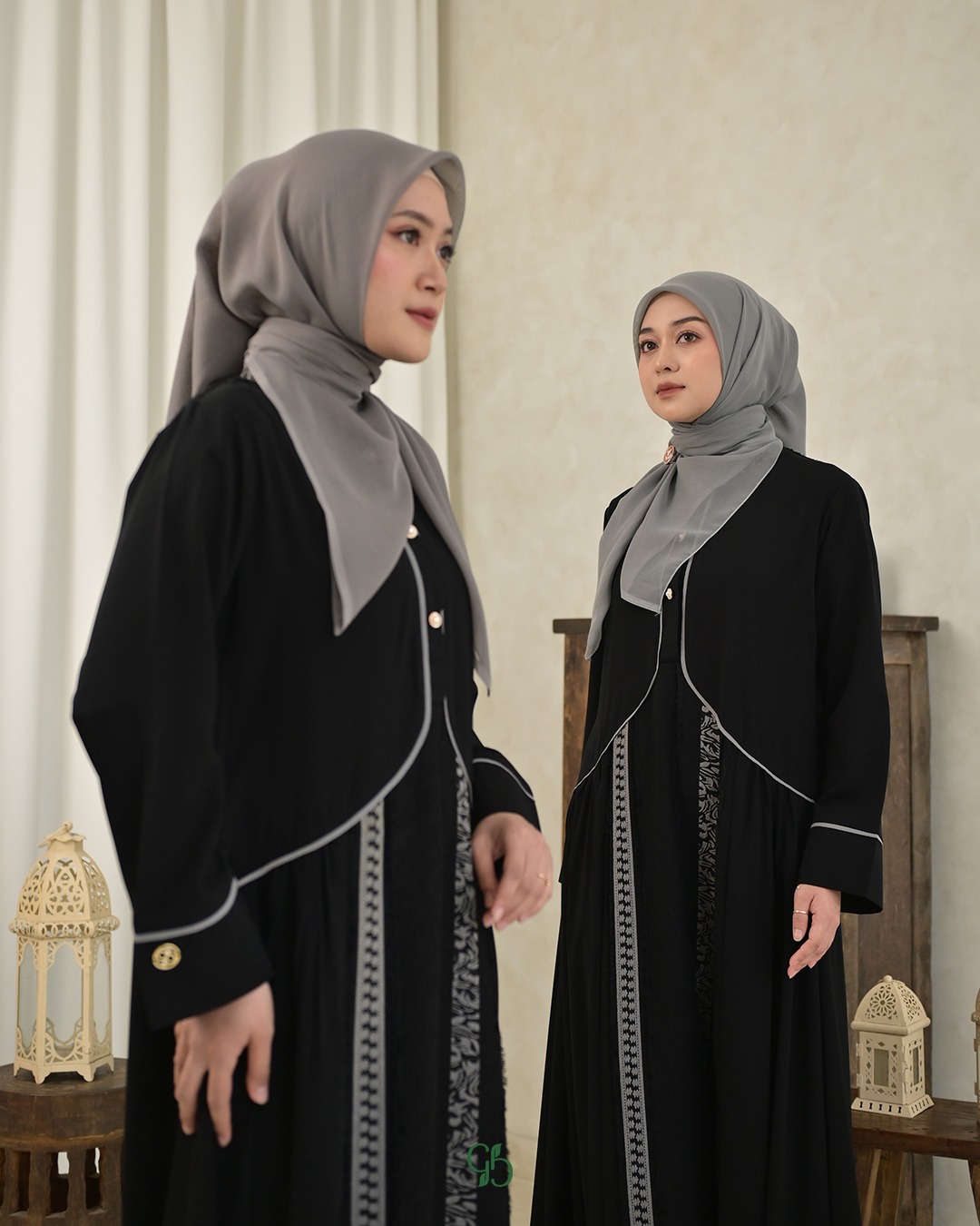 GREENISM - Zhanna Dress Jet black Gold Silver | Gamis Mewah Elegan Terbaru 2025