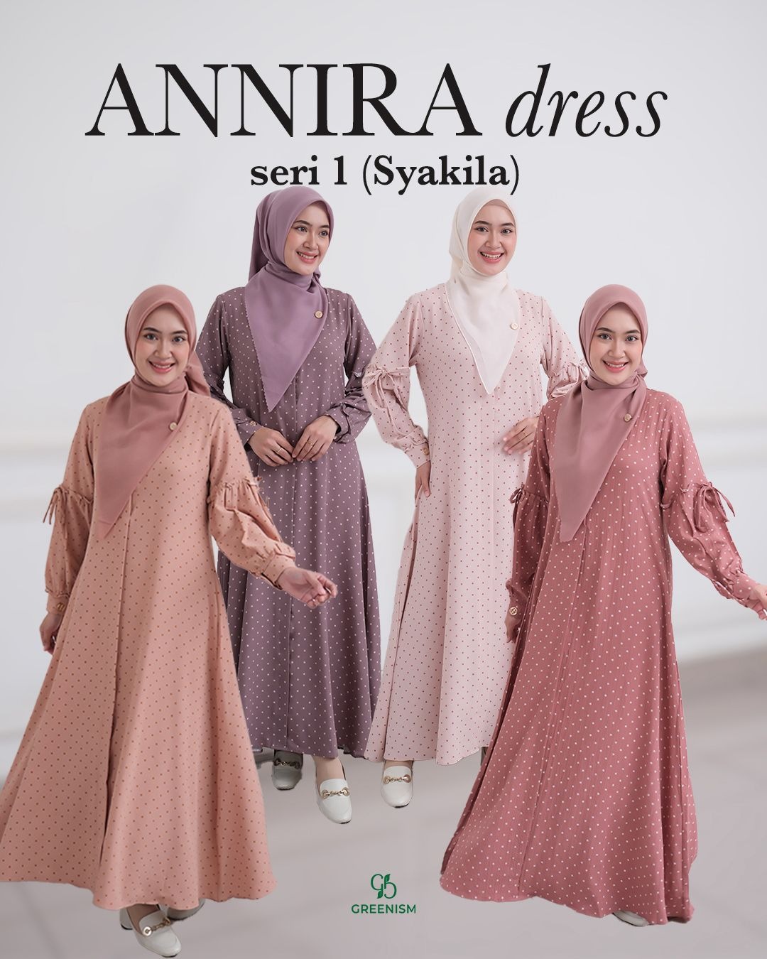 GREENISM - Annira serie 1 Dress Syakila | Busui friendly Gamis Daily