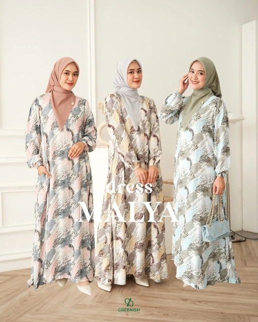 Image of GREENISM - MALYA DRESS RAYON PRINT