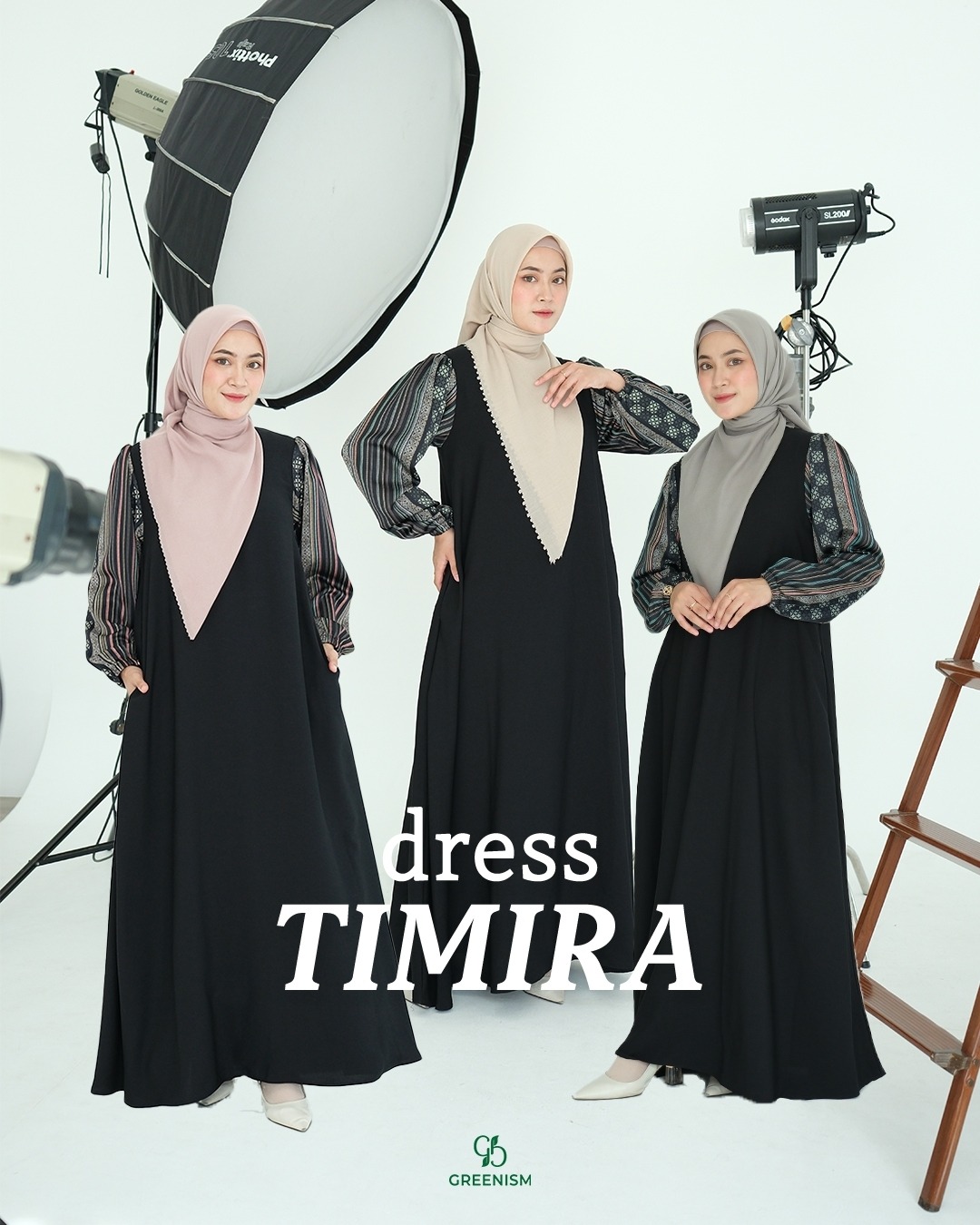 GREENISM - Timira Dress Satin Silk | Busui friendly Gamis Daily