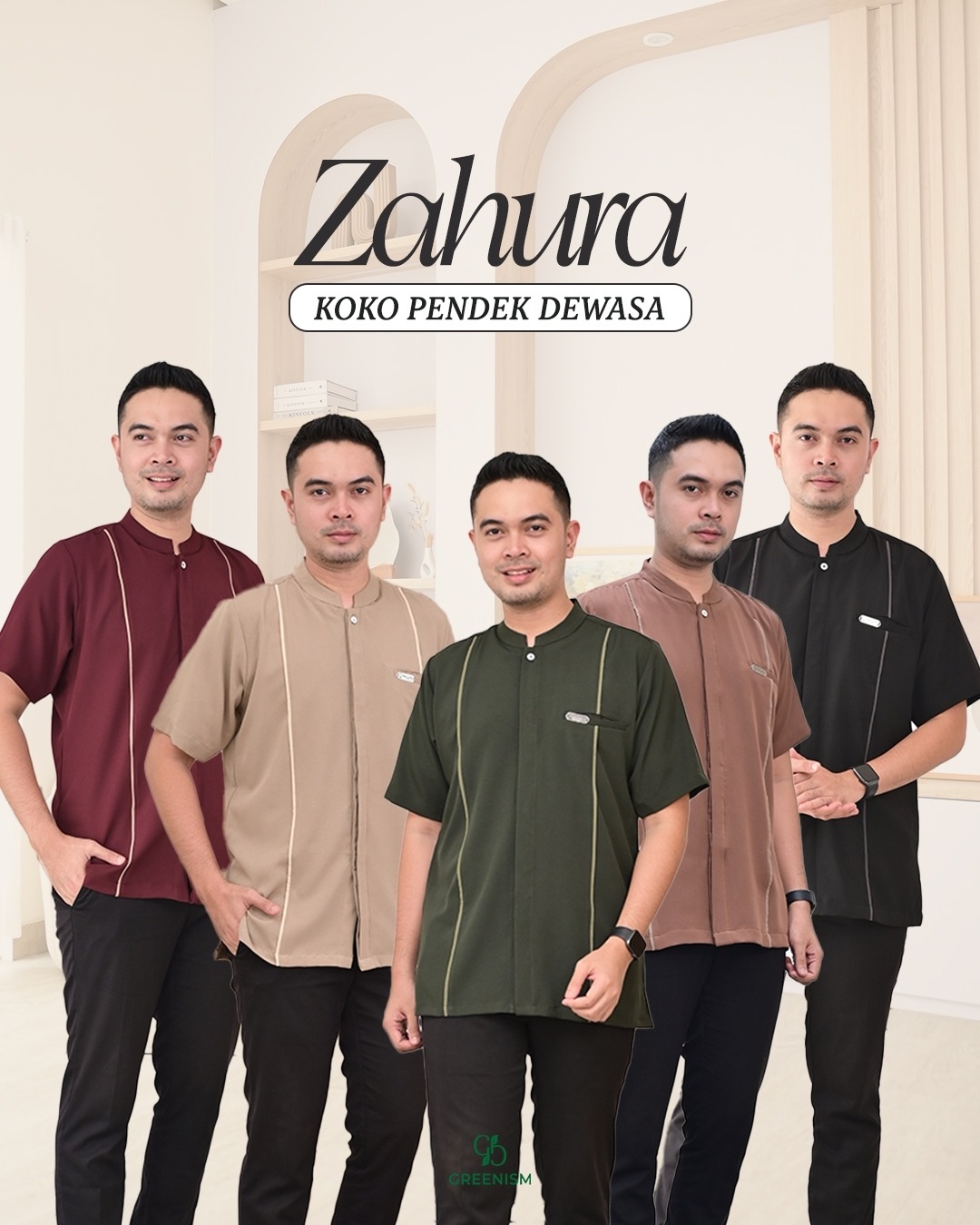 GREENISM - ZAHURA KOKO DEWASA PENDEK I READY STOCK