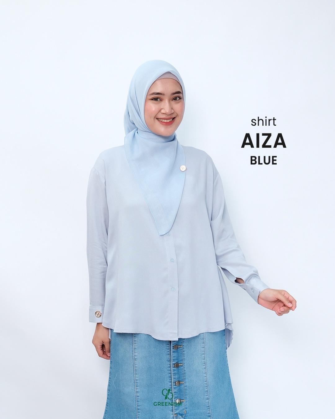 GREENISM - AIZA SHIRT KATUN RAYON