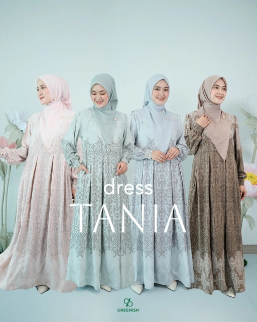 Image of GREENISM - Tania Dress Lionel Richie | Busui friendly Gamis Daily