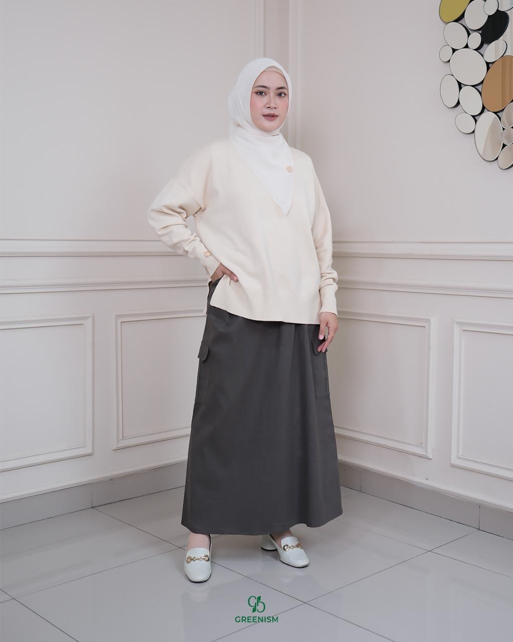 GREENISM - AYAZA SKIRT | READY STOK