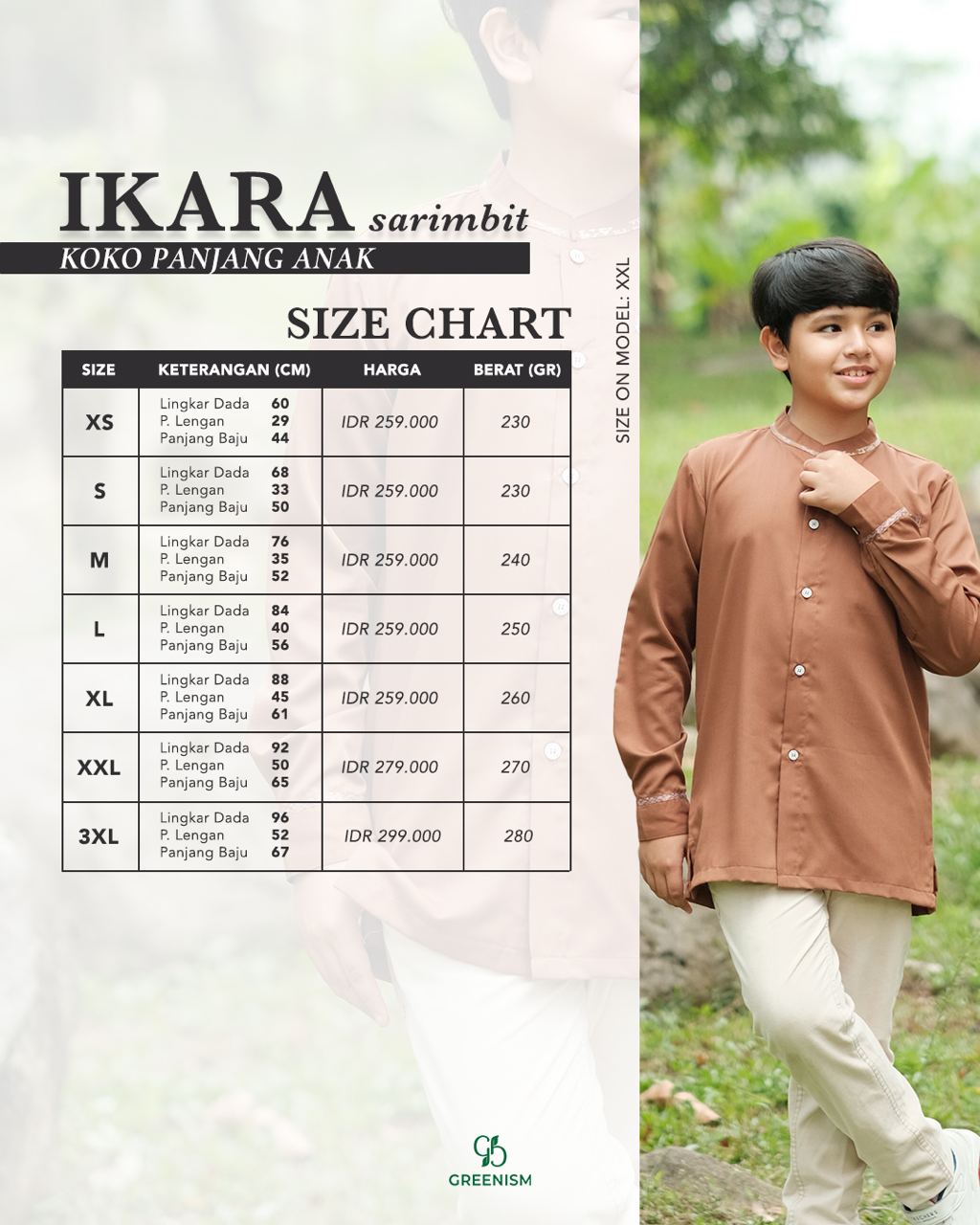 GREENISM - IKARA KOKO ANAK PANJANG I READY STOCK