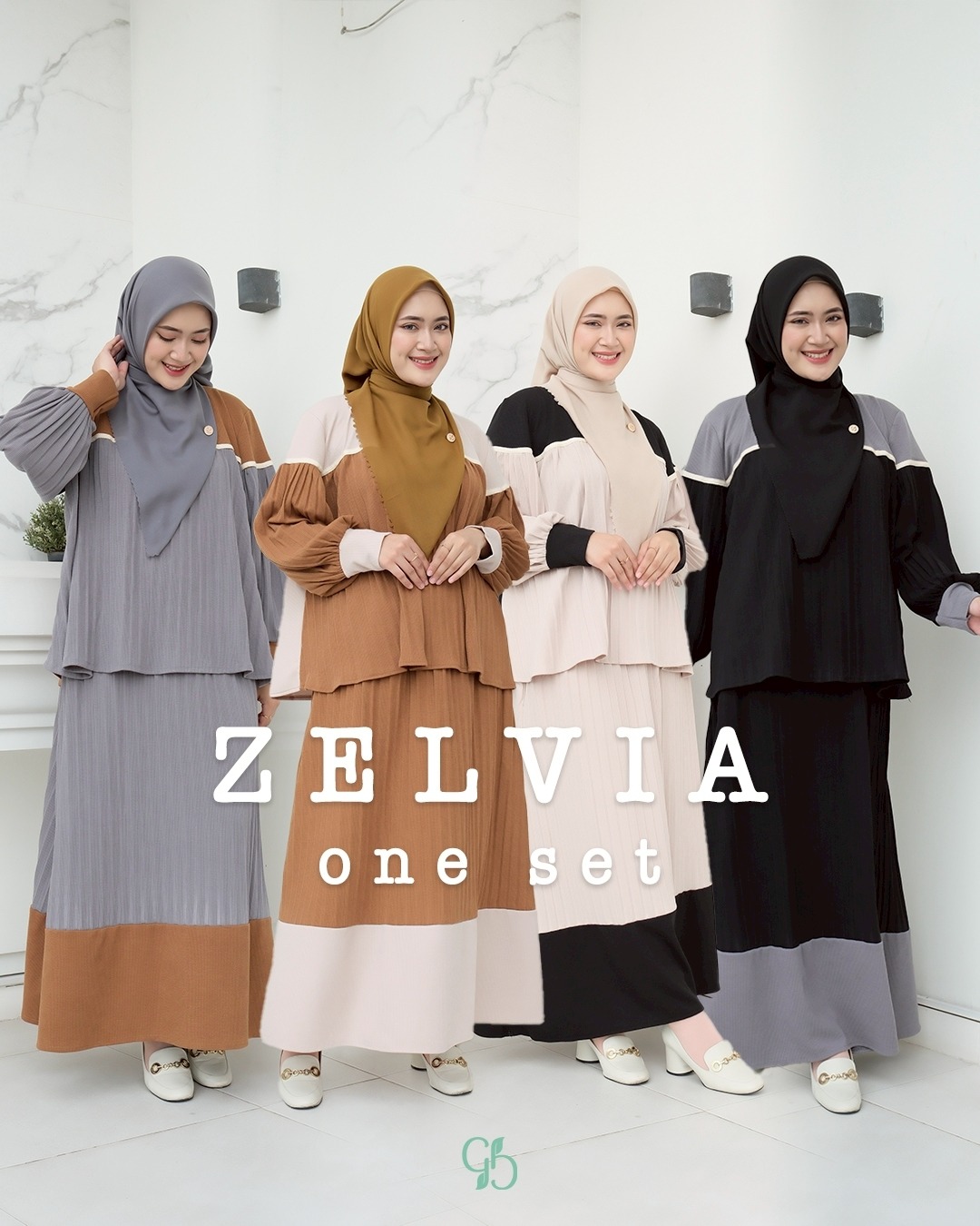 GREENISM - ZELVIA ONE SET I READY STOCK