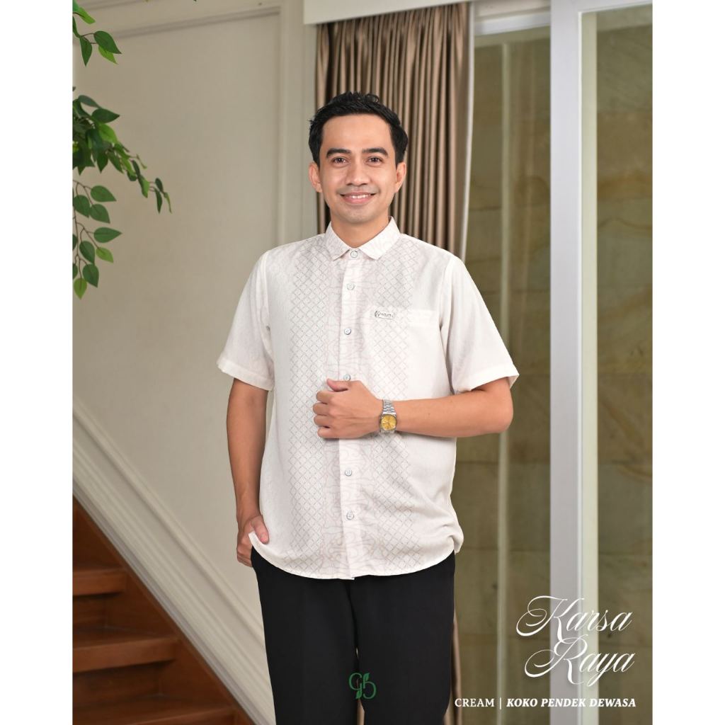 GREENISM - Karsa Raya Koko Dewasa Lengan Pendek | All Color | Ready Stock | Lebaran 2026 Model Gamis Terbaru | Baju Atasan Terbaru