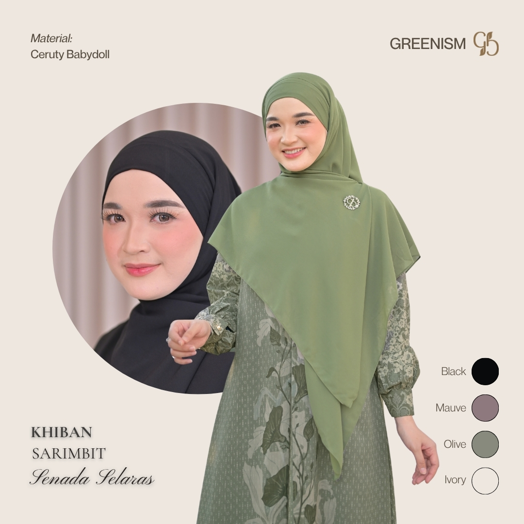 GREENISM | Pre Order | Senada Selaras Khiban | All Color | Sarimbit Terbaru Lebaran 2027