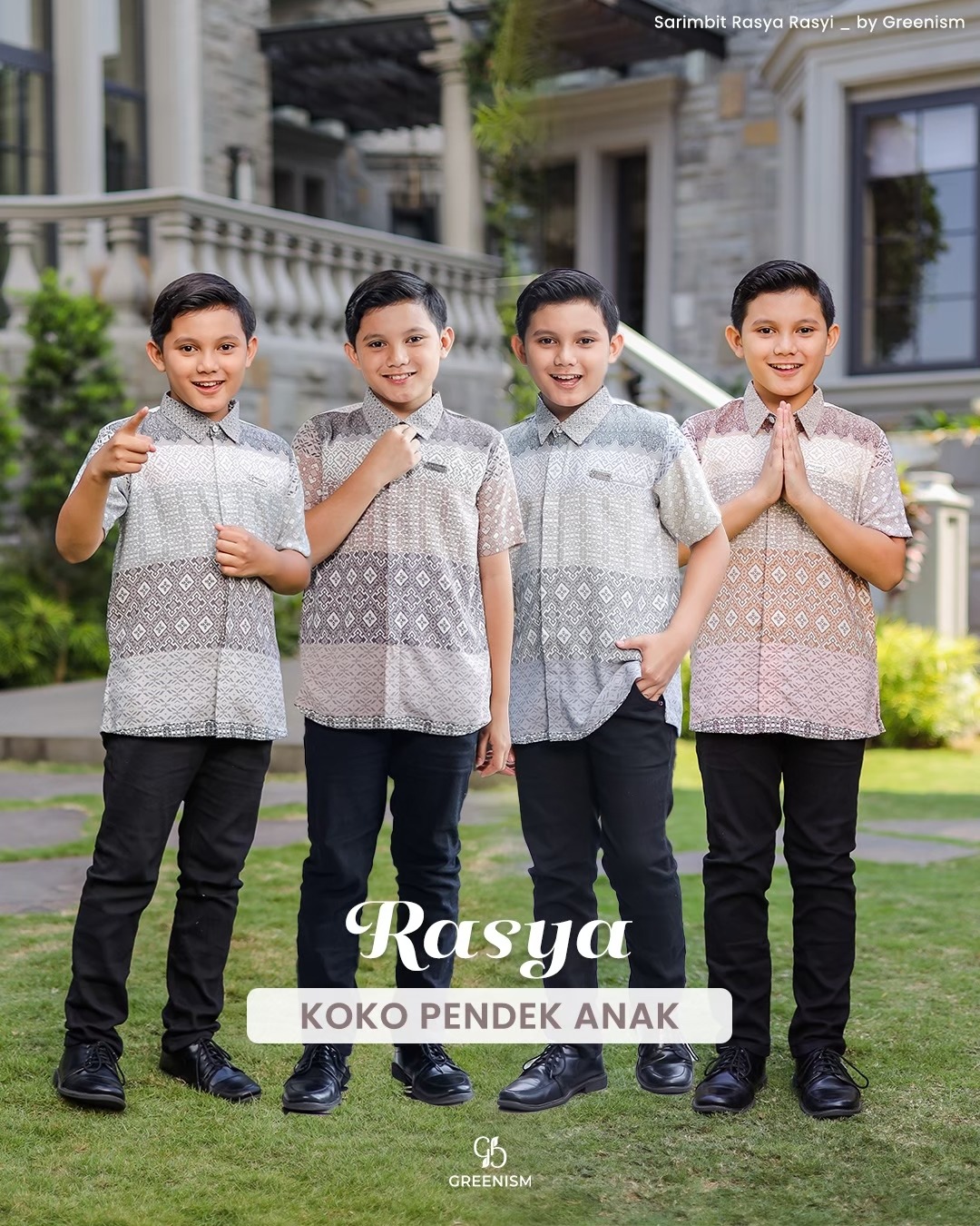 GREENISM - RASYA KOKO ANAK PENDEK I READY STOCK