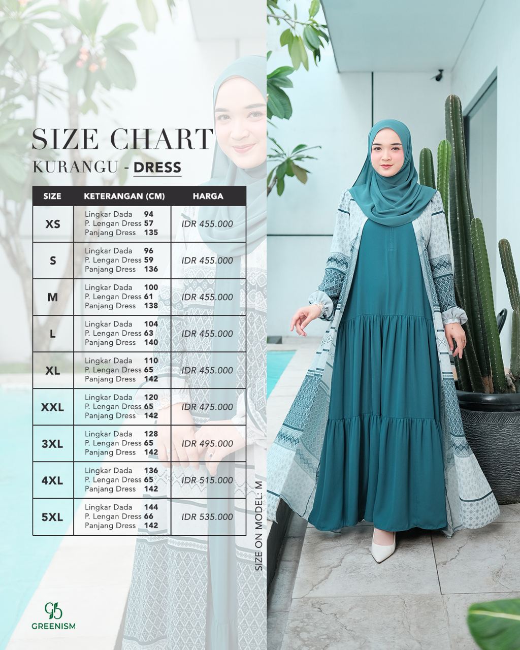 GREENISM - KURANGU DRESS I READY STOOCK