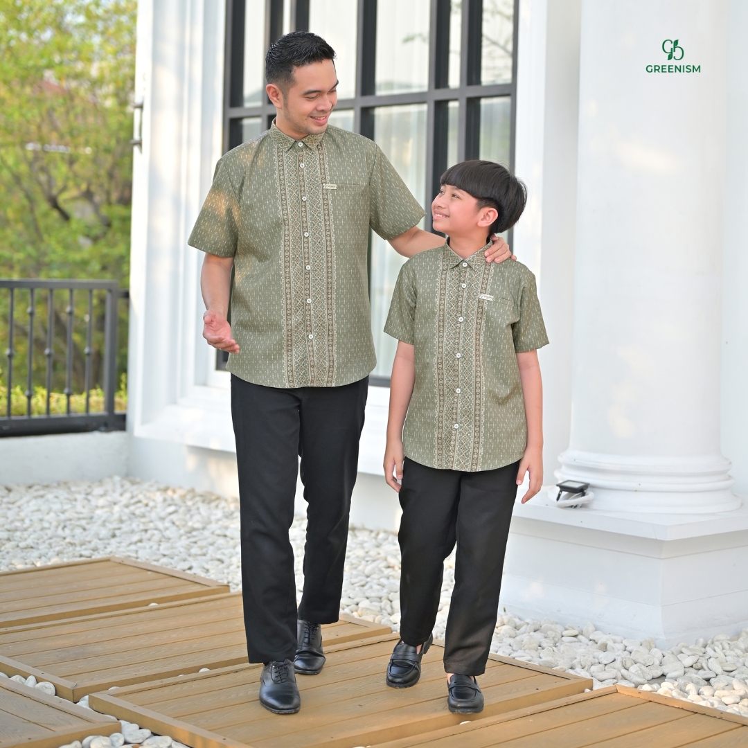 Greenism | Ready Stock | Senada Selaras Koko Anak Lengan Pendek | All Color | Sarimbit Terbaru Lebaran 2027