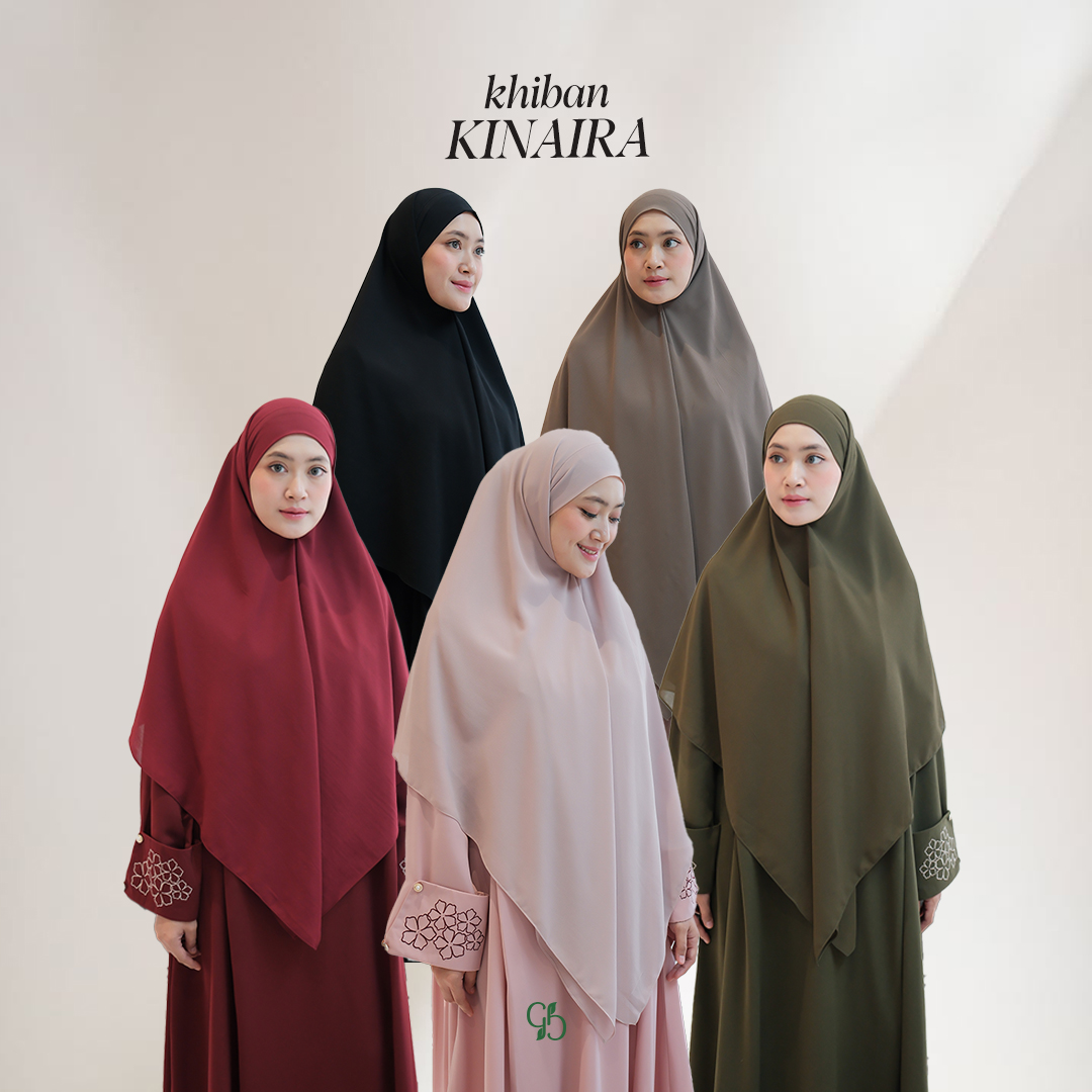 GREENISM - KINAIRA KHIBAN I KHIMAR WANITA MUSLIMAH PREMIUM HIJAB SYAR'I INSTAN PANJANG