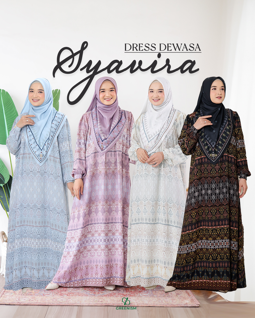 GREENISM - Syavira Dress Lionel Richie | Busui friendly Gamis Daily