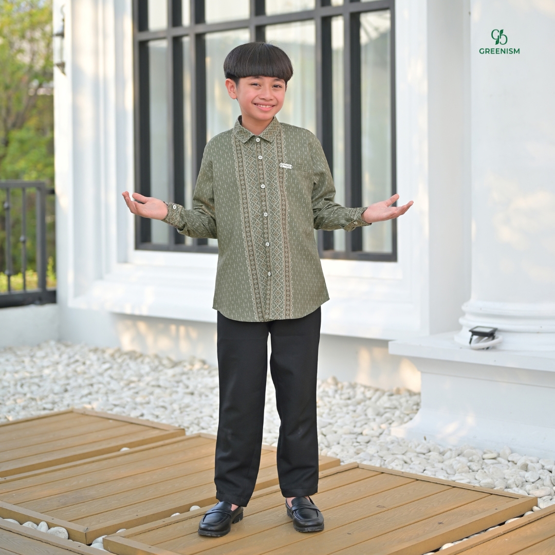 Greenism | Ready Stock | Senada Selaras Koko Anak Lengan Panjang | All Color | Sarimbit Terbaru Lebaran 2027