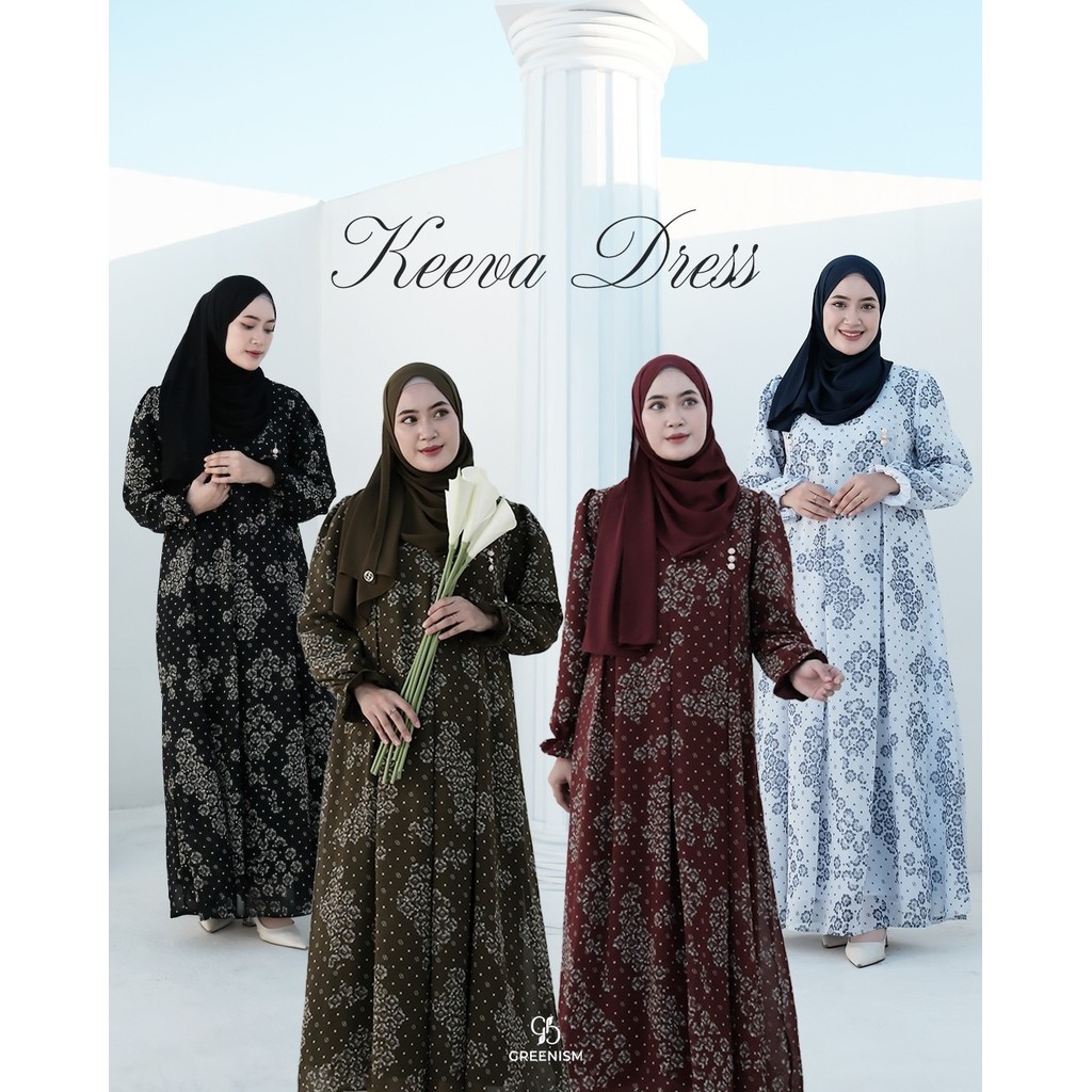 GREENISM - Keeva Dress Ceruty | Busui friendly Gamis Daily