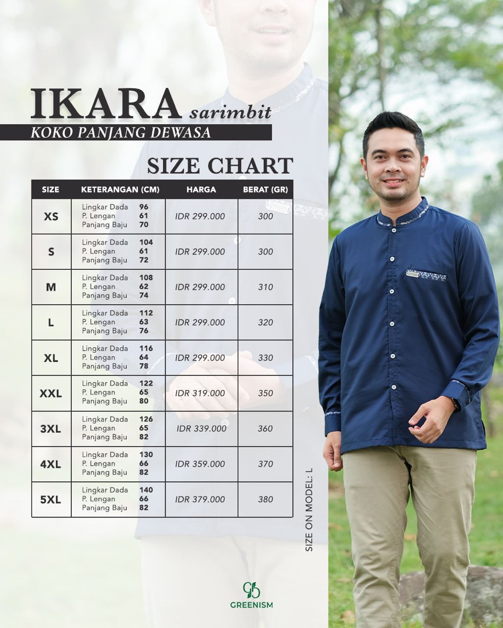GREENISM - IKARA KOKO DEWASA PANJANG I READY STOCK