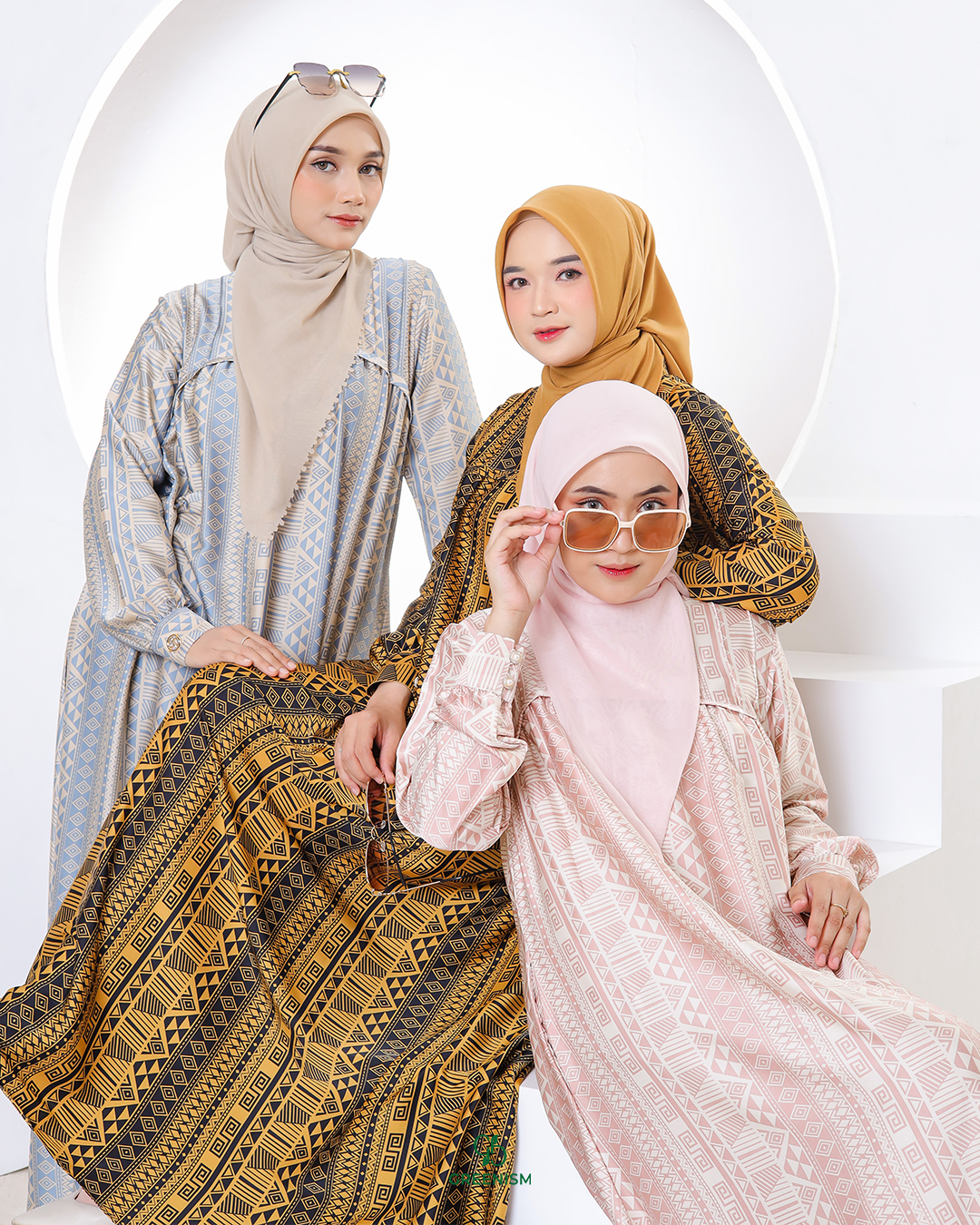 GREENISM - Azura Dress Satin Silk | Gamis Daily