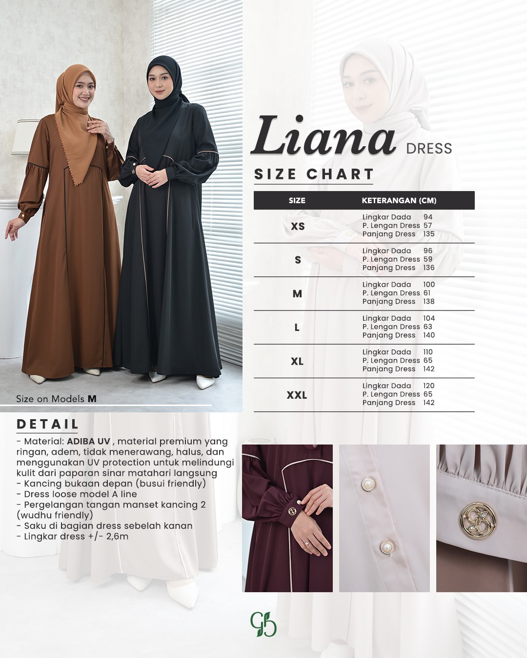 GREENISM - Liana Dress | UV protection Gamis Daily