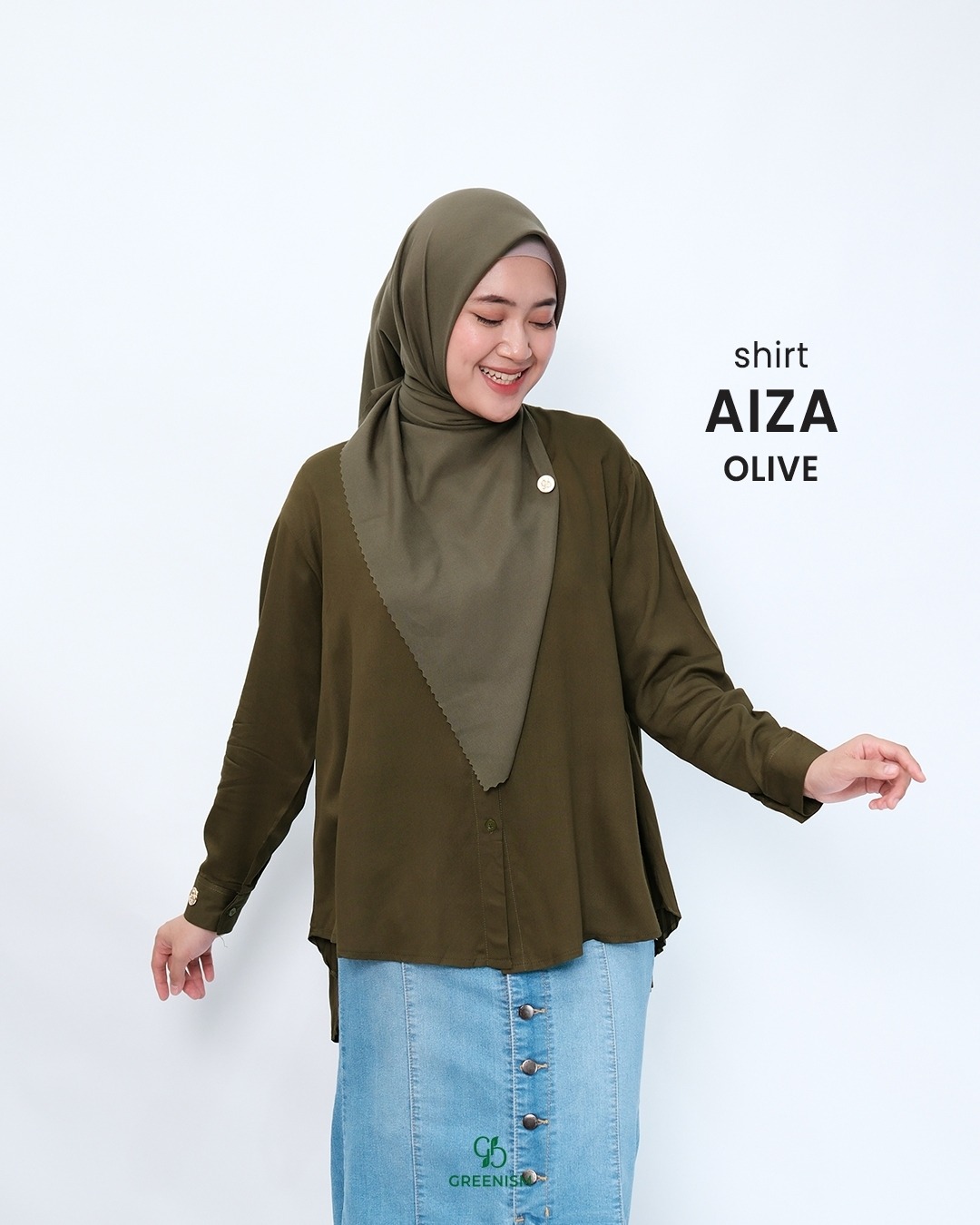GREENISM - AIZA SHIRT KATUN RAYON