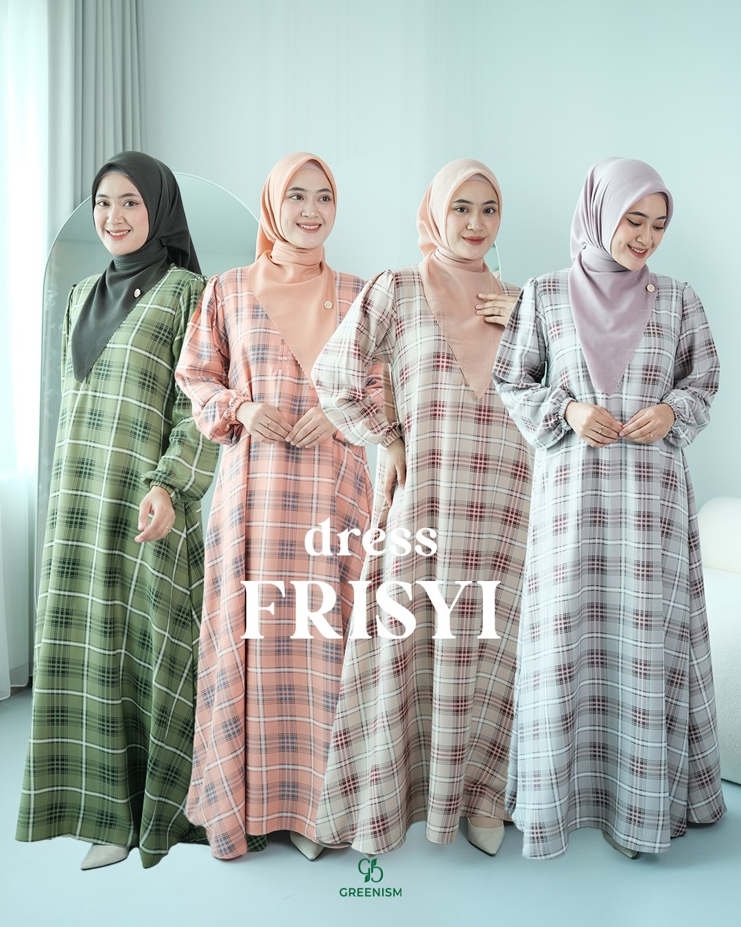 GREENISM - Frisyi Dress Syakila  | Busui friendly Gamis Daily