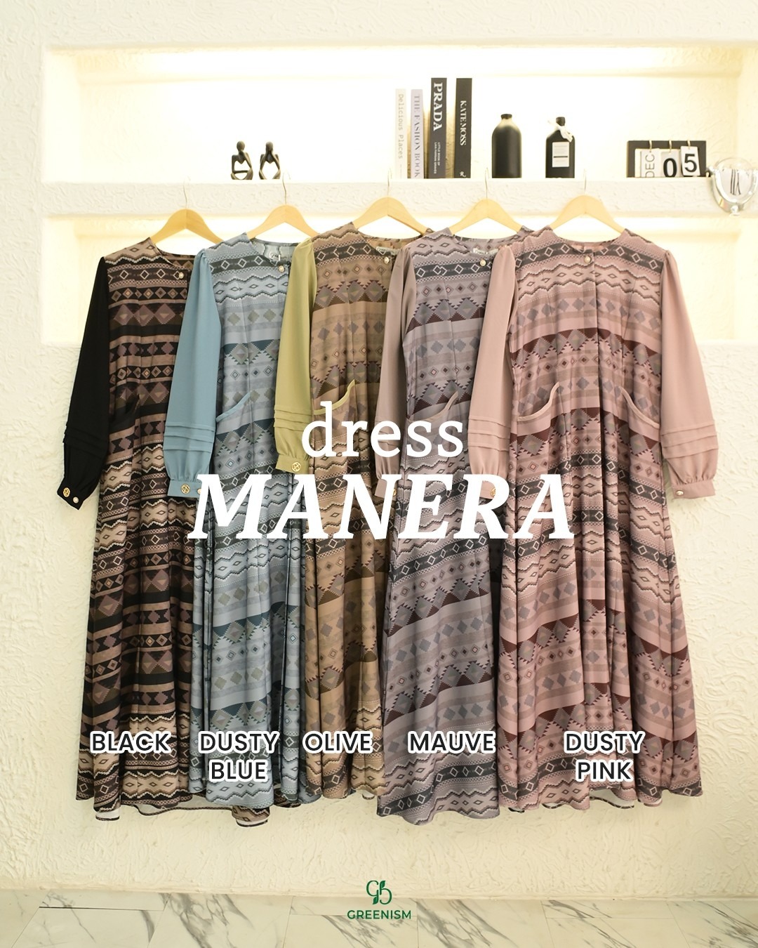 GREENISM - MANERA DRESS I READY STOCK