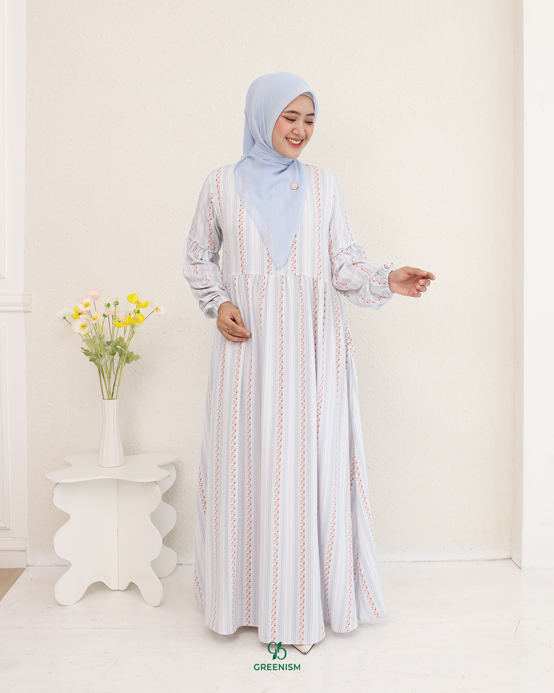 GREENISM - Nazwa Dress Ceya Katun | Busui friendly Gamis Daily