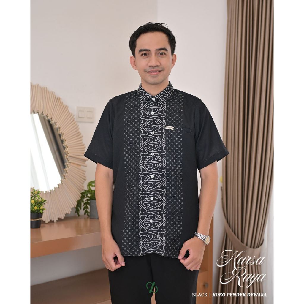 GREENISM - Karsa Raya Koko Dewasa Lengan Pendek | All Color | Ready Stock | Lebaran 2026 Model Gamis Terbaru | Baju Atasan Terbaru