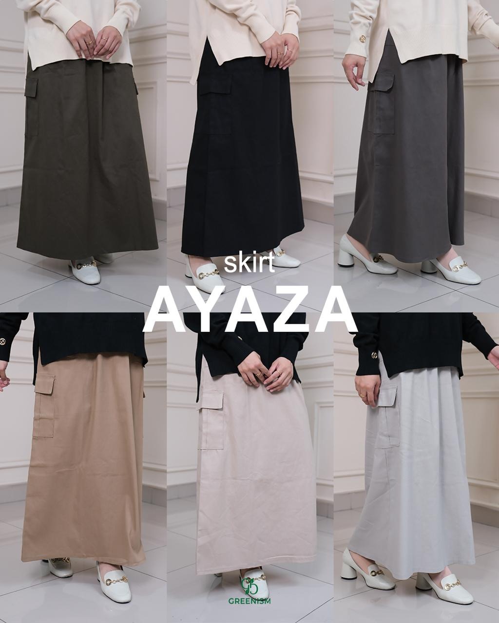 GREENISM - AYAZA SKIRT | READY STOK