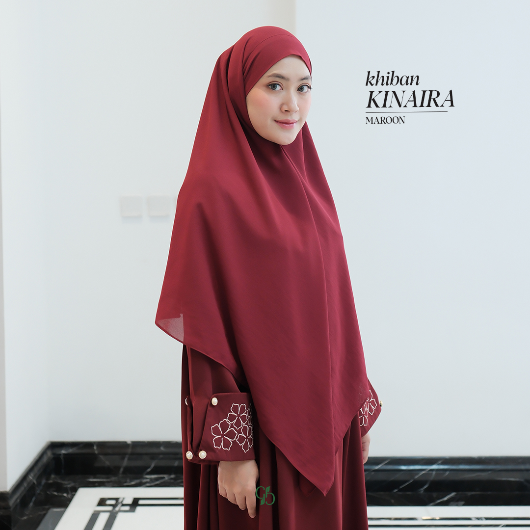 GREENISM - KINAIRA KHIBAN I KHIMAR WANITA MUSLIMAH PREMIUM HIJAB SYAR'I INSTAN PANJANG