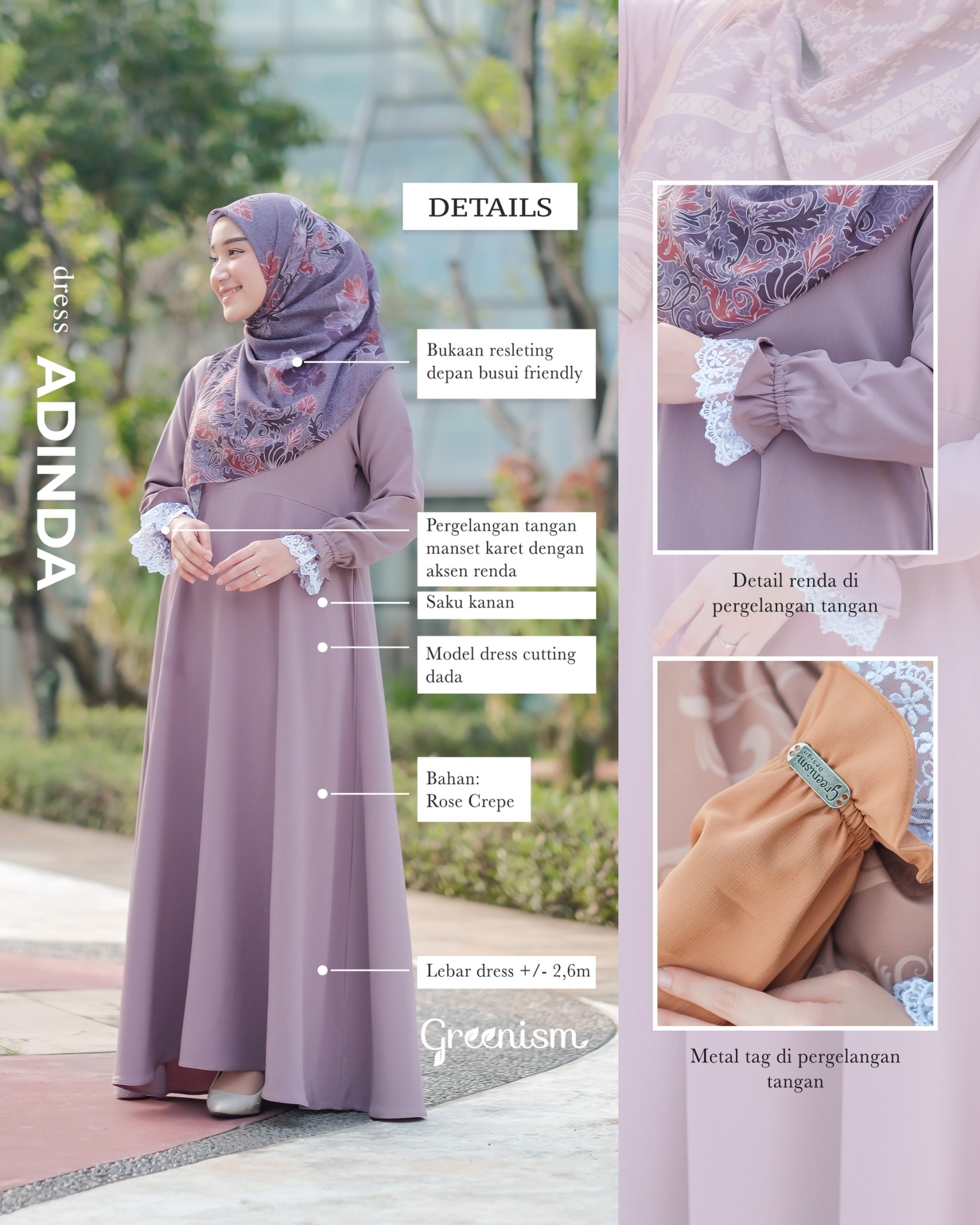 GREENISM - ADINDA DRESS SERIES 1 I READY STOCK