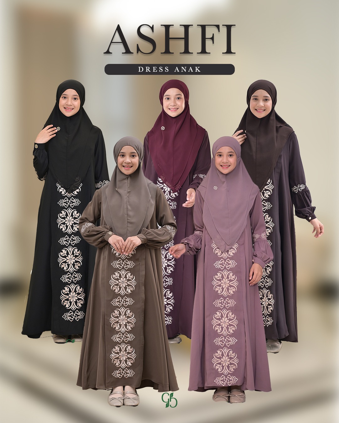 GREENISM - (All Colours) Ashfi Dress Anak | Baju Atasan Wanita Terbaru | Gamis Lebaran 2026