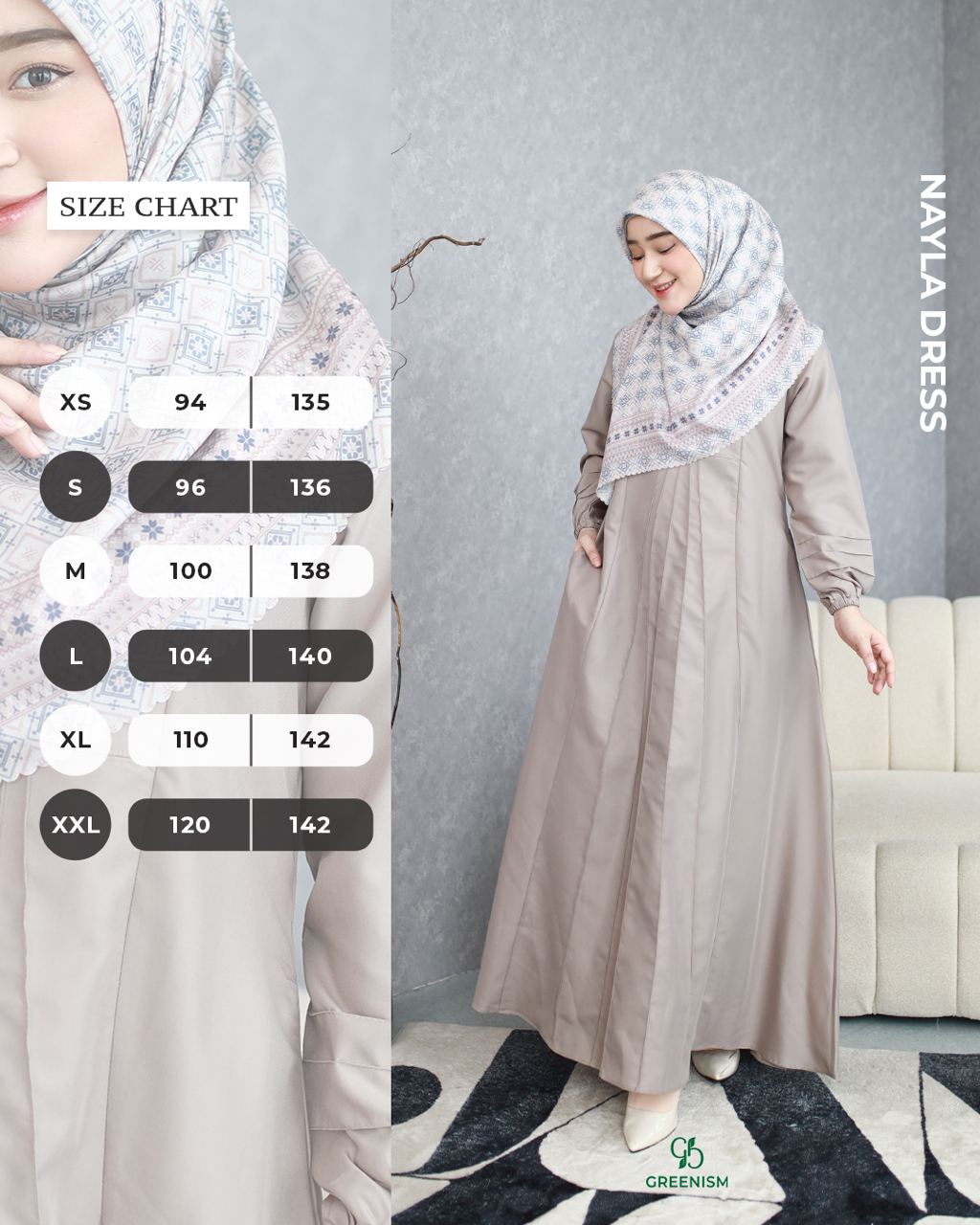 GREENISM - NAYLA DRESS I READY STOCK