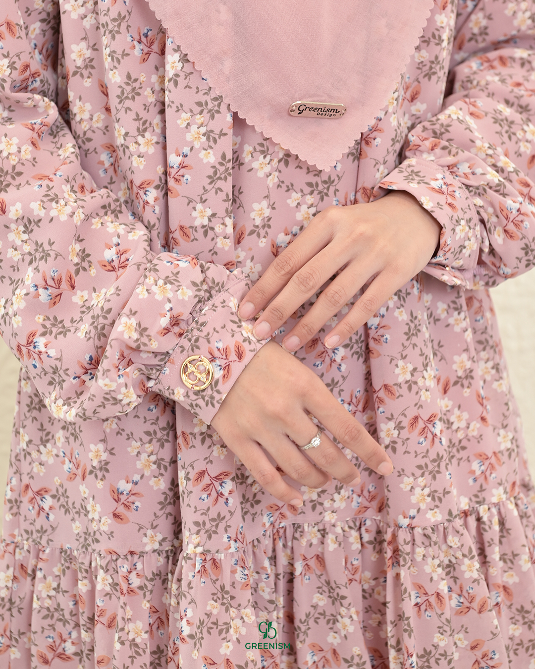 GREENISM - Ralia Tunik Ceruti Motif | Busui friendly Gamis Daily